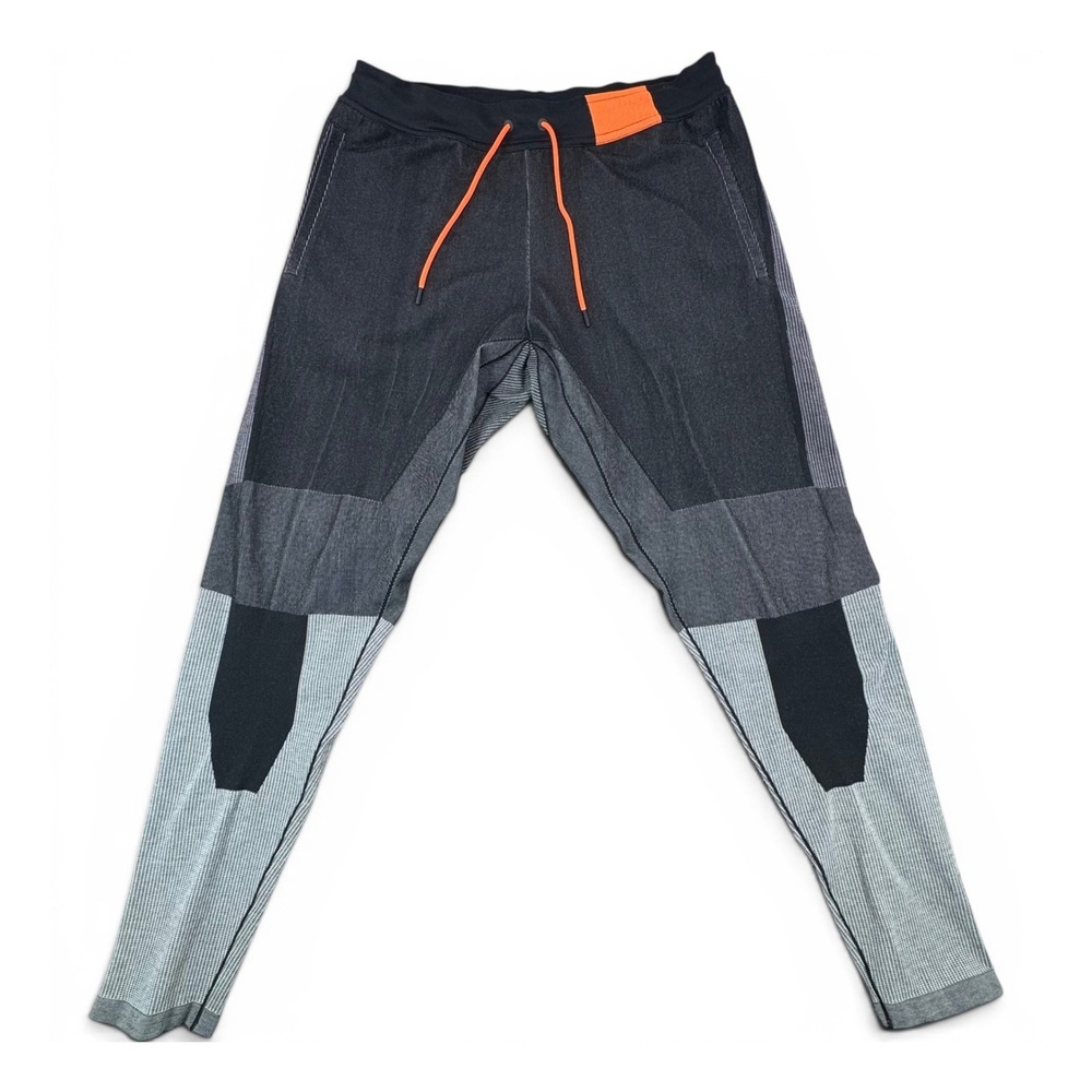 Nike Tech Pack Knit Joggers Mens XL Grey Black Orange AR1589-011 Tapered Pants - Picture 12 of 12
